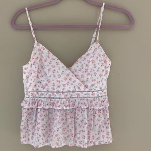 Size small pretty small floral spaghetti strap top.
